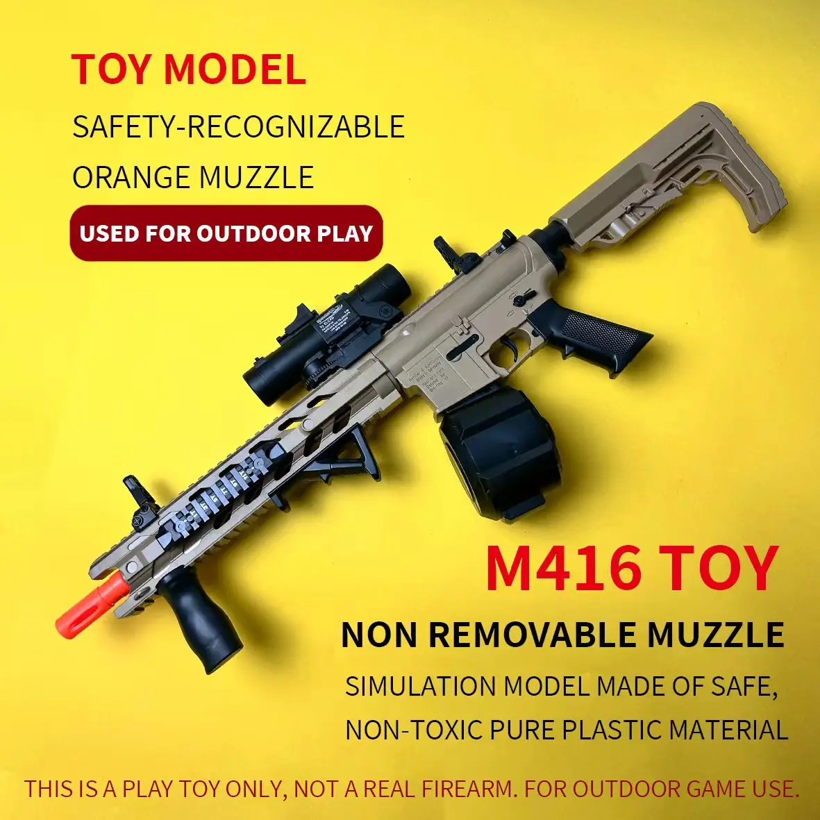 75cm M4a1 electric toy Gel Blaster Electric toy ,fun toy.Safe Orange Tip,Age 14+