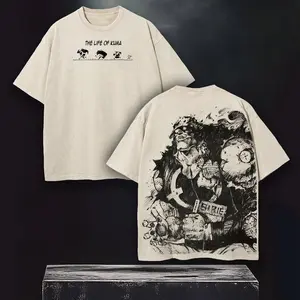 Kuma One Piece Shirt, Washed  Tee, Heavy Cotton Anime Top, Tyrant Pacifista Graphic, Gift for Manga Fans 2025
