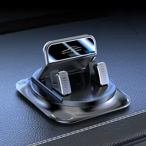 360 Degree Rotating Car Phone Holder, Durable Abs & Silicone Material, Non-Slip Design, Perfect for Car Office Home Use