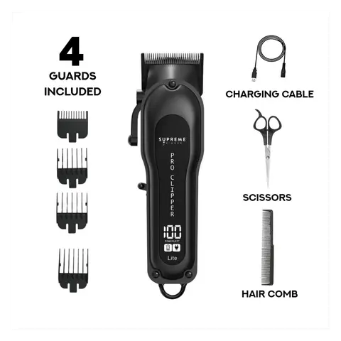 Supreme Trimmer Pro Clipper Lite – Professional Hair Clipper for Fades, Tapers & Home Haircuts