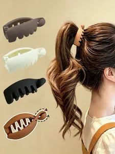 4pcs Matte Banana Hair Clips, Twist Ponytail Holder, Strong Hold French Barrettes, Fine Hair Jaw Clips, Accessories for Women, Pony Tail Holders