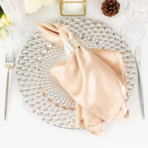 JIT 30 pcs  Silvery Charger Plates,Round plastic Reef Plate Chargers for Dinner Plates,Christmas Wedding,Party Elegant Decoration Place mats 13inch/33cm