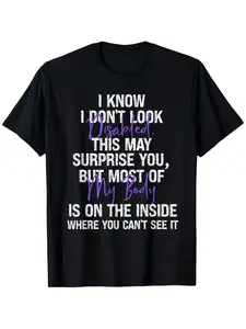Men' & Unisex Fibromyalgia Awareness T-Shirt - Retro Chronic Fatigue Syndrome (CFS) Shirt with Fibro Fog, Plus Size Comfort Colors Suitable for Chronic Illness, Mental Health Recovery Gifts for, PLUS SIZE