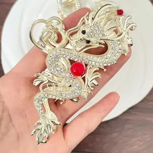 Large Metal Hair Clips - Dragon Design Gold Hair Accessories for Women Girls, Non-slip Barrettes JawClamps for Thick/Thin Hair Vintage HairClips Set Hair Claw Hair Pin Set Hairpins