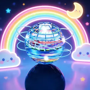 Anti-Gravity Galaxy Hover Orb Boomerang Ball LED Fly Spinners for All Ages, Awesome Indoor Outdoor Activity Toys for 6-12 Year Olds & Teens, Safe Reliable Family Interactive Flying Ball, Entertainment Game Props, Perfect Gifts & Party Favors