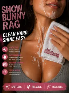 Soft Microfiber Snowbunny Towel – Gentle Personal Wellness Cleanser, Soothing Post-Intimacy Freshener (Home & Bathroom Supplies)