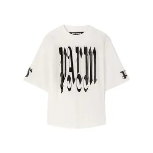 Palm Angels Gothic Logo Over T-Shirt White (men) by StockX