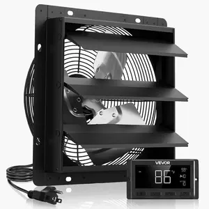 VEVOR 10 inch Exhaust Fan, Wall Mounted Attic Fan with Variable Speed, Temperature Humidity Controller, 1000 CFM, Automatic ShutterVEVOR Super Brand Day