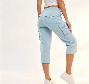 Women's Lightweight Hiking Capris Pants - Quick Dry Cargo Shorts with 6 Pockets, Loose Fit Outdoor & Athletic Workout Bottoms