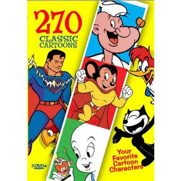 Used Book - 270 Classic Cartoons (DVD) - English, Family-Friendly Fun Entertainment, Chock Full of Fun Memorable Cartoon Favorites