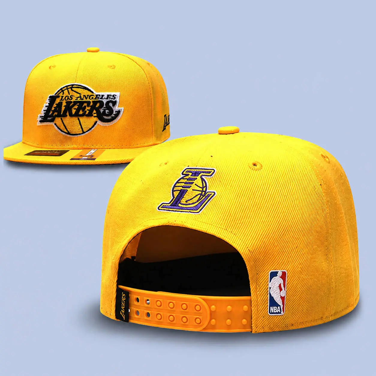 Retro Yellow Snapback Cap - Adjustable Flat Brim Streetwear Baseball Hat for Men & Women