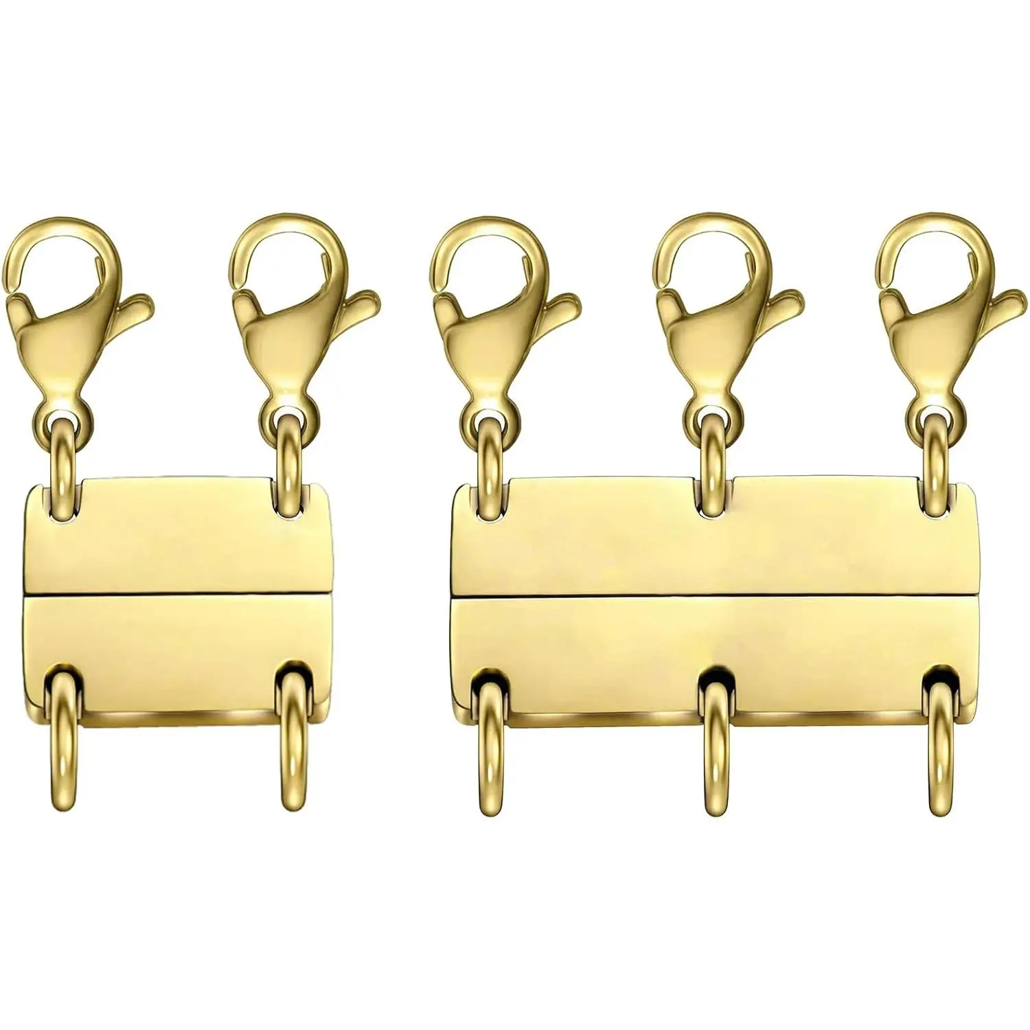Multi Necklace Layering Clasps Strong Magnetic Clasp, Gold Necklace Separator for Layering, Multiple Jewelry Closures for Layered Look