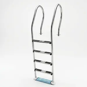 Above Ground Pool Deck Ladder, 4-Step Stainless Steel