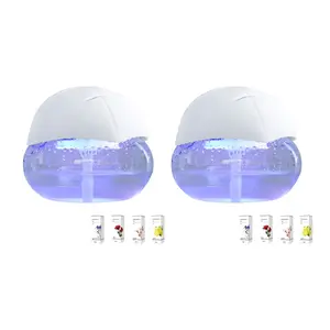 2Pack Air Purifier with 4 Essential Oil, Water Filter Air Washer For Home and Office, Essential Oil Aroma Diffuser With LED Lights, Air Purifier for Pets & Smokers