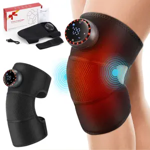 Electric Heated Knee Massager 3-In-1 for Shoulder Elbow Knee Joints, Adjustable 5 Vibration & Heat Modes, Body Relaxation, Holiday Gift Idea