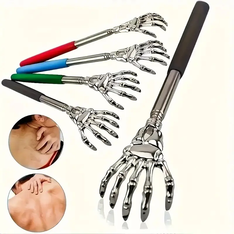 Adjustable Stainless Steel Back Scratcher, Metal Extendable Back Scratcher, Convenient Massage Tool, Relieves Back Itching, Relaxing Body Massager, Durable and Portable, Body Care Tool