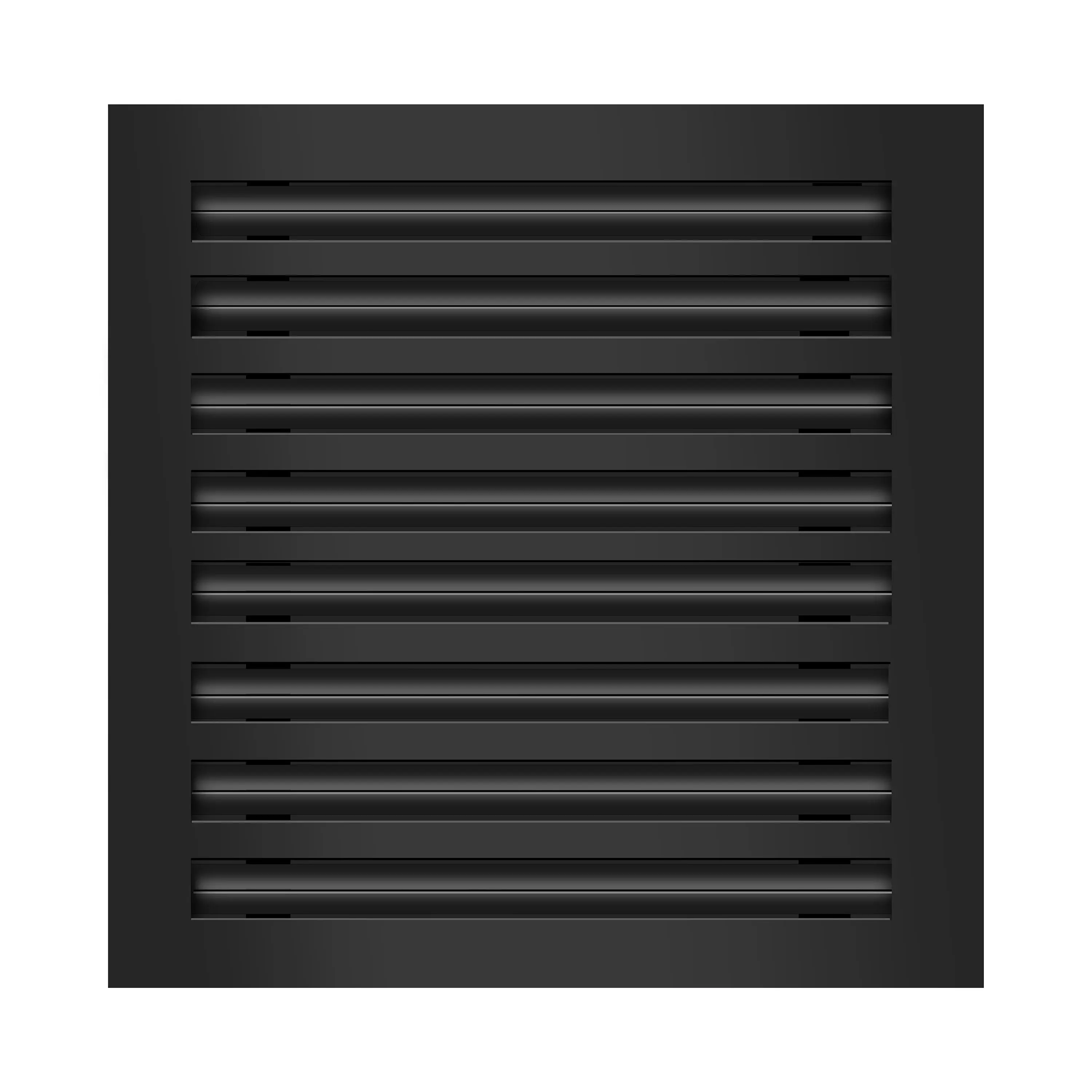 BUILDMART - 16x16 Black Modern AC Vent Cover - Decorative Aluminum Air Vent - Standard Linear Slot Diffuser - Heating and Cooling Register Grille for Ceiling, Walls & Floors - Texas Buildmart