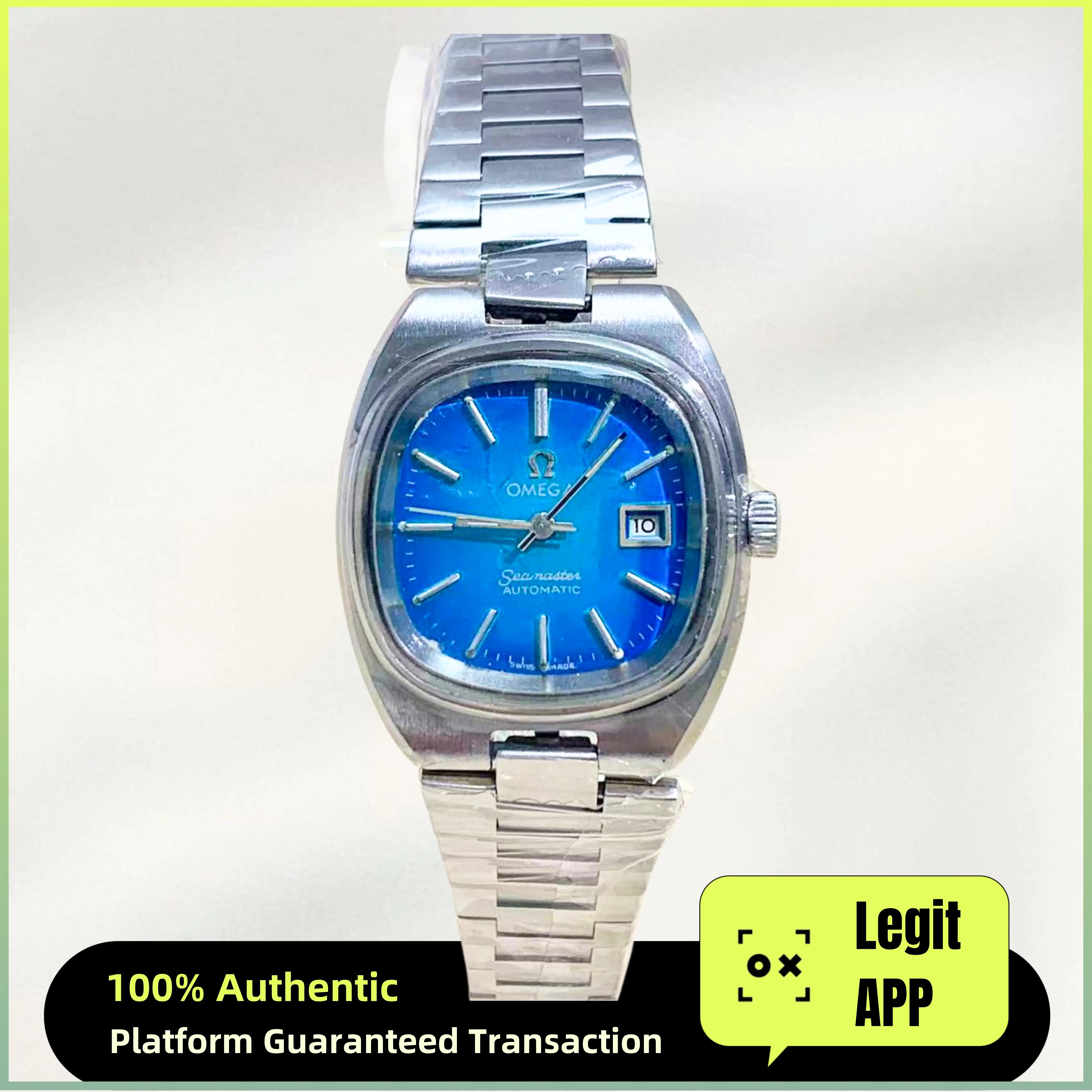 Omega Seamaster Vintage 27mm “TV Screen ” Stainless Steel Blue Dial  Automatic Watch 11909471