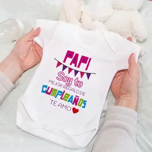 Dad I Am Your Best Birthday Gift I Love You Baby Bodysuit Toddler Short Sleeve Romper Infant Summer Outfit Cute Newborn Jumpsuit