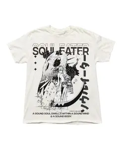 [SALE UP TO 40%] Soul Eater Inspired Anime Tee, Vintage Unisex Heavy Cotton Tee, Gift for Fans, Goth Shirt, Y2K Style