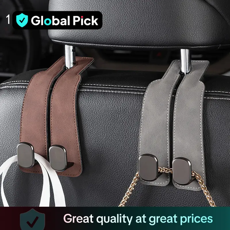 Car Seat Back Storage Hook, 1 Count PU Leather Car Seat Back Hidden Hook, Multipurpose Durable Hooks, Car Interior Accessories, Holder, Car Organizer,