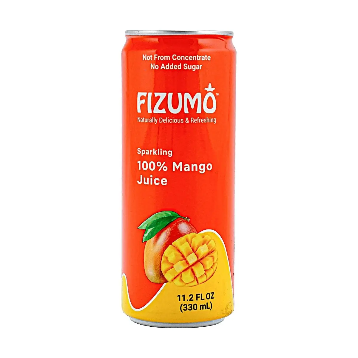 Fizumo 100% Mango Sparkling Juice Drink 330ml - Rich Tropical Flavor, Refreshing Bubbly Beverage