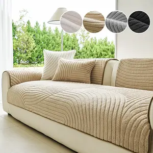 1pc Plush Sofa Cushion, Soft and Comfortable, Pet-Friendly, Dust-Proof, Non-Slip, Reusable, Ideal for Home with Pets and Children