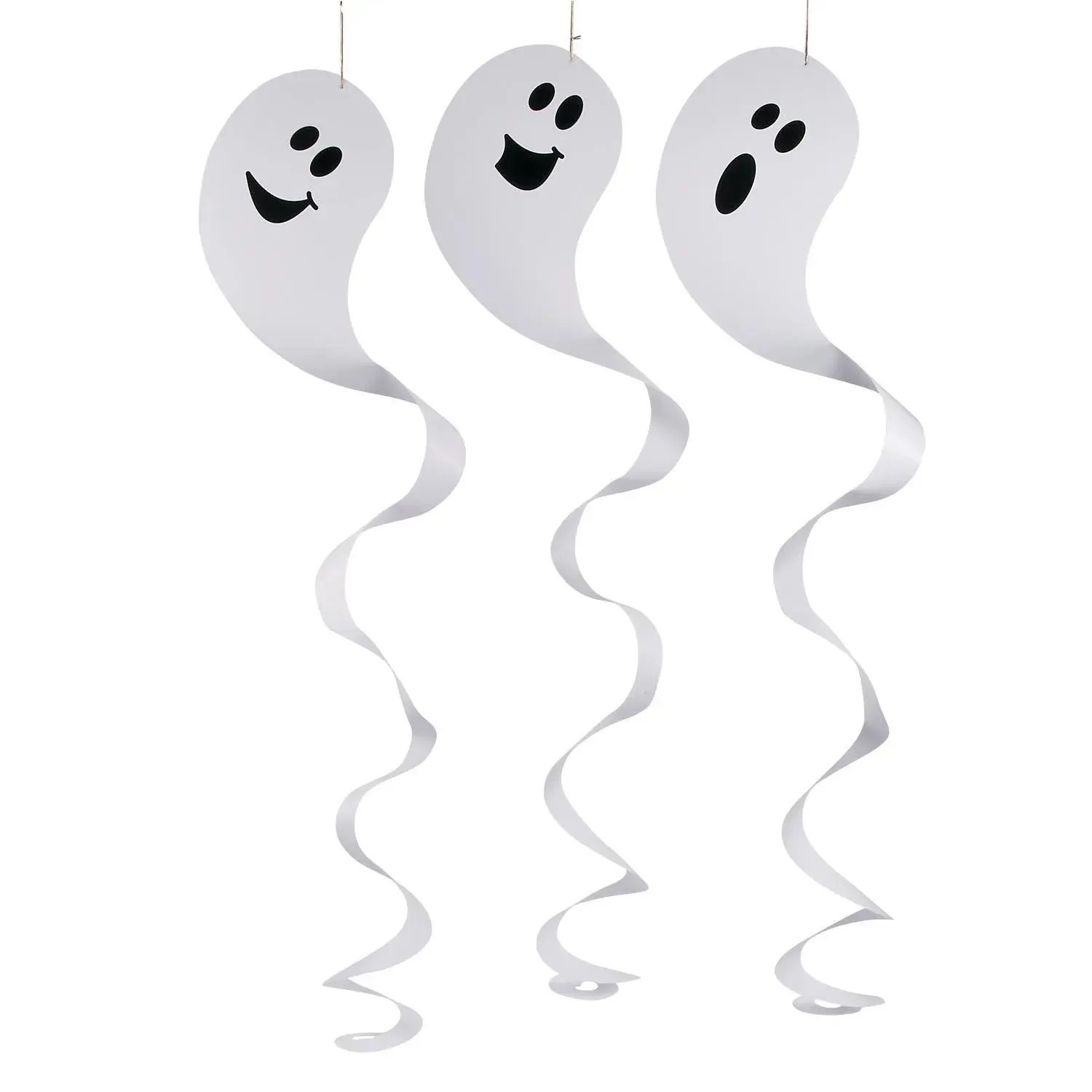 Giant Ghost Hanging Swirl Halloween Decorations, 12 Pc.
