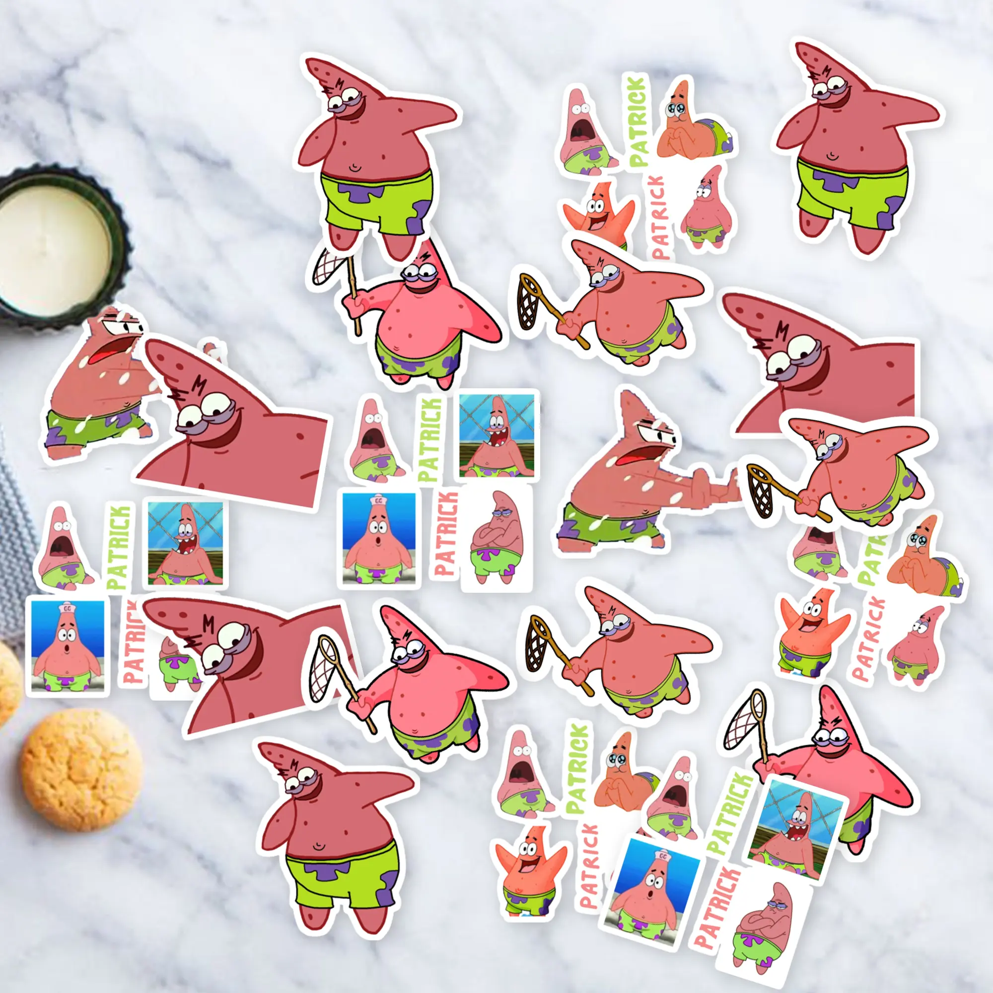 Stickers Pack 20 Pcs Savage Bumper Patrick Car Luggage Bike Meme Colorful Waterproof Vinyl Guitar Bottle Aesthetic Water Laptop Skateboard