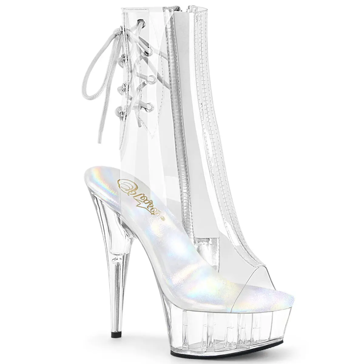 6 Inch Heel DELIGHT-1018C Clear High Heels Shoe