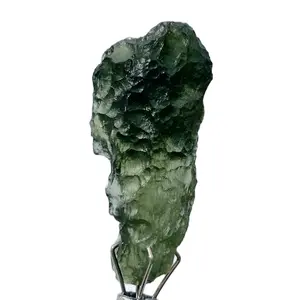 Moladavite Tektite Green Mineral with Unique Crystallographic Structure, Ideal for Gemstone Collecting and Display