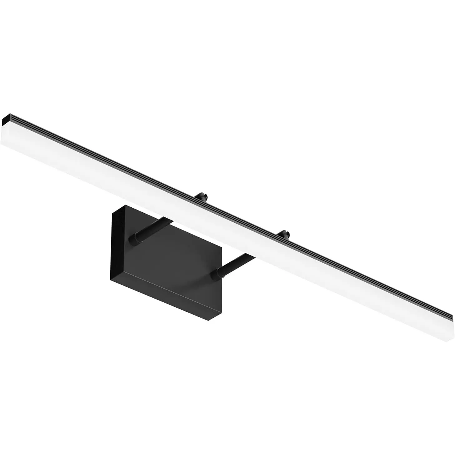 31.5 inch Modern Black Vanity Light Adjustable Bathroom Light Fixtures Over Mirror Rotatable Vanity Lighting 5500K