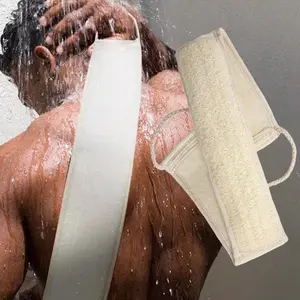1 Counts Natural Loofah Back Scrubber for Shower, Natural Loofah Bath Sponge 35.5 in Back Scrubber,Deep Exfoliating Luffa Strap for Men & Women, Removes Dead Skin & Cleans Hard-to-Reach Back