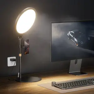 Weilisi 10.5" Ring Light with Stand, Full-Screen Selfie Ring Light for Desk with Phone Holder, Adjustable Laptop Light for Video Recording, Zoom Lighting for Computer, Meeting, Live Streaming, Podcast