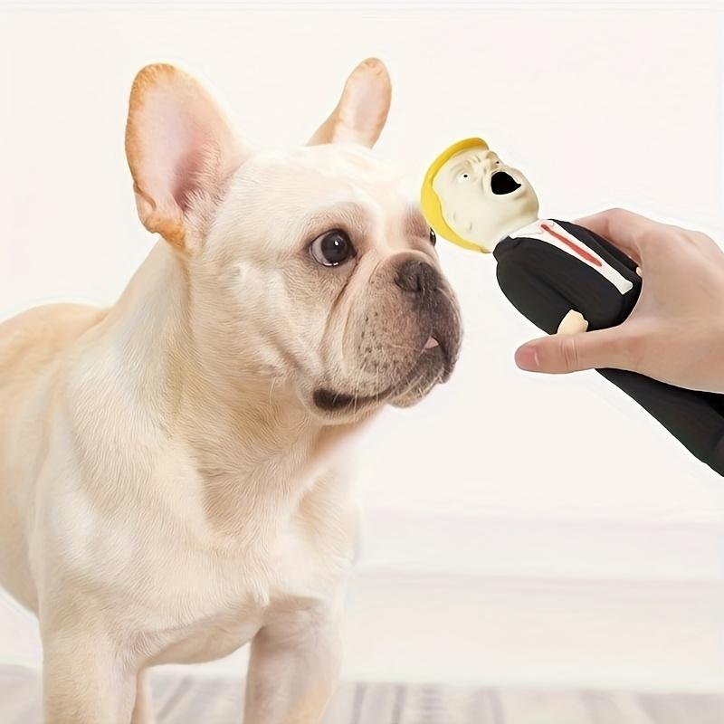 Latex Trump Stress Relief Doll, Large Size, Squeeze Sound, Novelty Figurine, Chew Toy for Dogs, Fun Anxiety Toy