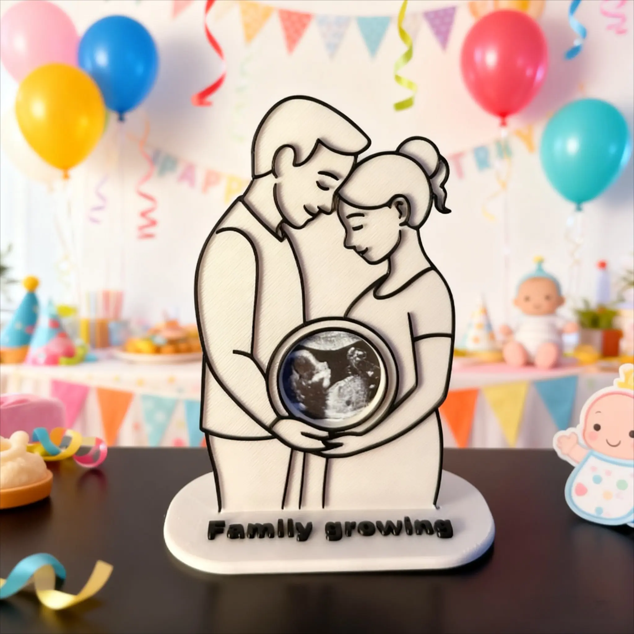 Baby First Encounter Memorial Photo Frame, Picture Frame, Ultrasound Creative Decorative Decoration, Pregnancy Gift, Newborn Keepsake, Mother's Day Gift, Perfect Gift