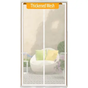 Upgraded  Screen Door Thicker Fiberglass Mesh,36  ,Screen Door Mesh  Closure for Single Door,Retractable  Door Screen,Fit Doors to 32x80 Inch White
