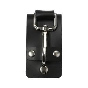 Handmade Leather Belt Keychain for Men, Waist Hook Key Holder with Secure Clip, Durable Leather Keychain Strap for Belt Loop, Outdoor Key Organizer Accessory