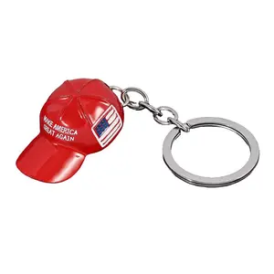 Men's Red Hat Hip Hop Keychain Make America Great Again