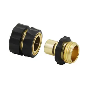 Hose Fitting Quick Connector 3/4 Inch Male and Female Set 4 Set Garden Hose Adapter Quick Connect Hose Fittings Heavy Duty Aluminum Universal Easy Connect