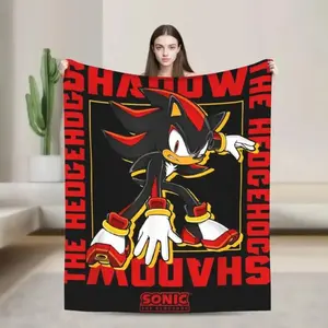 Sonic Shadow the Hedgehog Ultra Soft Flannel Throw Blanket Baby blankets and adult blankets Winter Warm Cozy Bedspread, Ideal for Sofa, Bedroom, Living Room & Office, Perfect Christmas, Holiday & Birthday Gift for Fans, Kids and Adults birthday gift