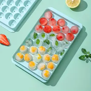Stackable Ice Ball Tray with Lid, 1 Count Ice Ball Maker Mold, Ice Mold for Freezer Ice, Drinks & Fruits