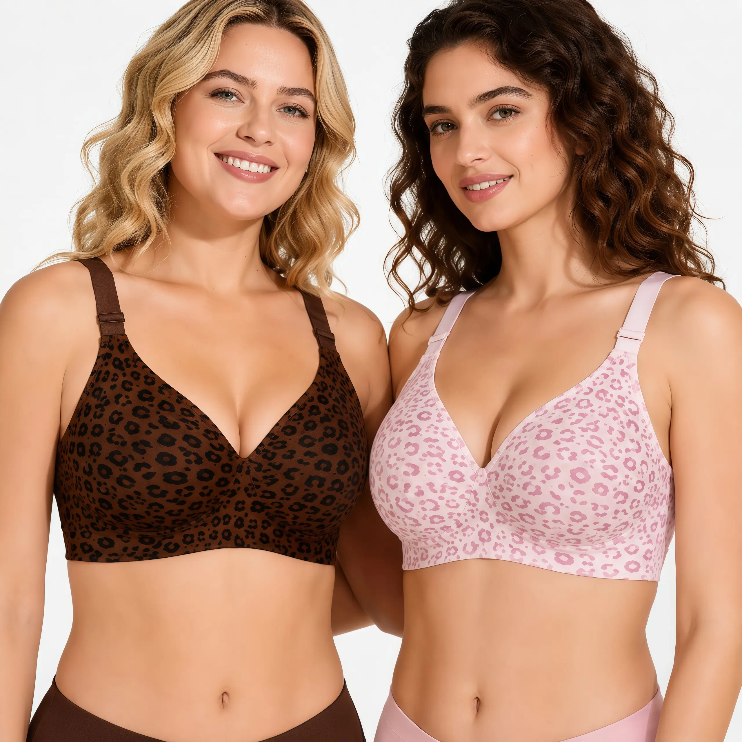 Women's Wire-Free Jelly Push-Up Bra, Seamless Deep V-Neck V-Back Comfort Bralette, Everyday Support T-Shirt Bra