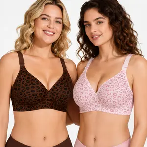 Women's Wire-Free Jelly Push-Up Bra, Seamless Deep V-Neck V-Back Comfort Bralette, Everyday Support T-Shirt Bra