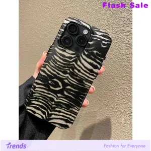 Zebra Print Protective Phone Case for iPhone17 16 15 14 13 12 11 Pro Max - Dual Layer Shockproof Cover with Polycarbonate Shell & TPU Lining