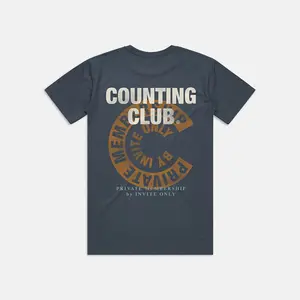 Private Membership Heavyweight T-shirt- Harbor Blue