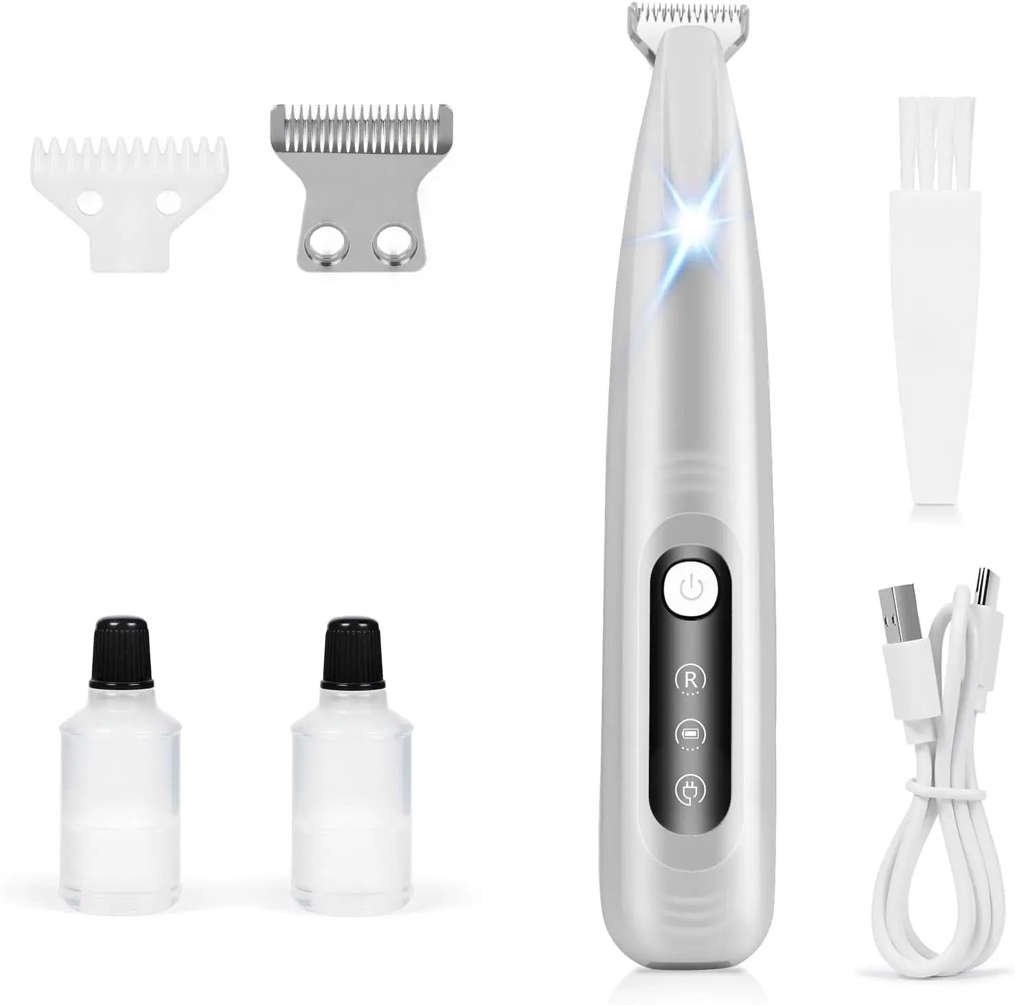 Paw Trimmer,Upgraded  Kit with LED Light,Type-C Rechargeable,Cordless Feature,IPX4 ,Low Noise Clipper for  and Other Pet's Hair Around Paw,,Eyes,Ears and Rump