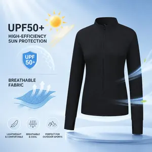 Women's Full-Zip Sport Jacket, Tight Fit, Long-Sleeved Fitness Top, With Zippered Pockets, Suitable For Yoga, Running And Fitness SummerVibes