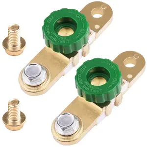 Side Post Battery Disconnect Switch for Auto Truck RV Boat Marine, Pack of 2, 12V 24V Battery Cutoff Switch with Long Bolt
