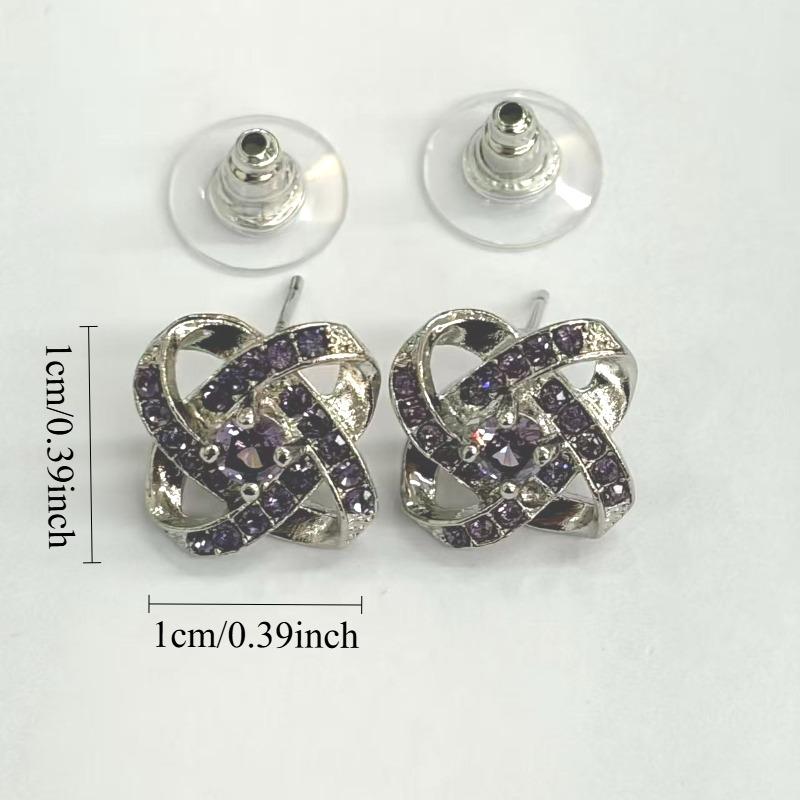 Four-Leaf Clover Stud Earrings — Stylish, Rotatable Lucky Clover Jewelry for Women — Simple & Elegant